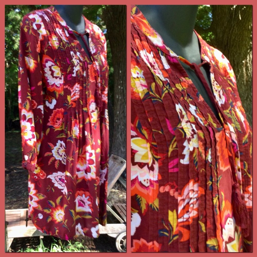 Floral Tunic/Dress, sz XSP